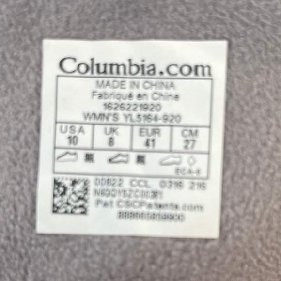 Columbia Women's Mix Mid III Waterproof White Winter Boots Size 10 YL5164-920 - Picture 11 of 11